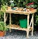 GREENHOUSES: ALUMINIUM GREENHOUSES and WOODEN GREENHOUSES - Heavy duty timber potting bench