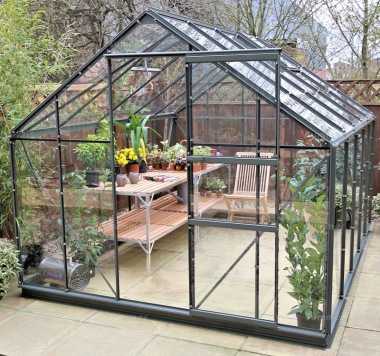 Aluminium Greenhouse 161 - Green, Base Included