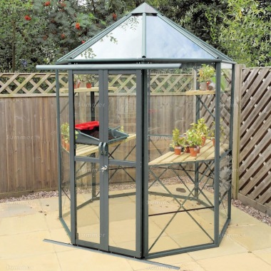 Aluminium Octagonal Greenhouse 595 - Toughened Glass