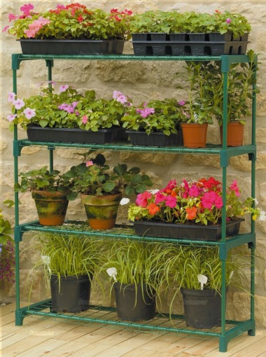 Green 4 Tier Shelf Unit 348