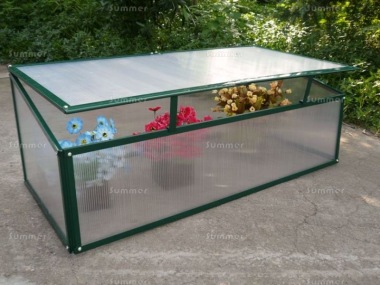 Green Aluminium Cold Frame 315 - Polycarbonate Green Aluminium Cold Frame 315 - Polycarbonate