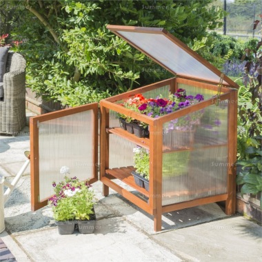 Rowlinson Hardwood Coldframe - Polycarbonate, 2 Shelves, FSC® Certified