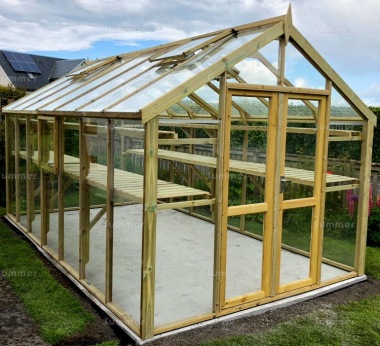 Pressure Treated Greenhouse 506 - Toughened Glass, Fitted Free Pressure Treated Greenhouse 506 - Toughened Glass, Fitted Free