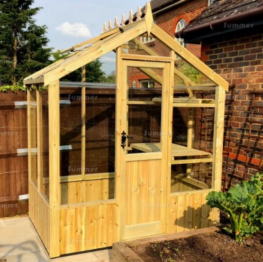 Pressure Treated Greenhouse 530 - Toughened Glass, Fitted Free Pressure Treated Greenhouse 530 - Toughened Glass, Fitted Free