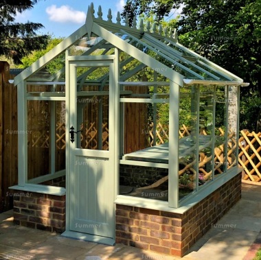 Dwarf Wall Greenhouse 560 - Painted, Toughened Glass, Fitted Free Dwarf Wall Greenhouse 560 - Painted, Toughened Glass, Fitted Free