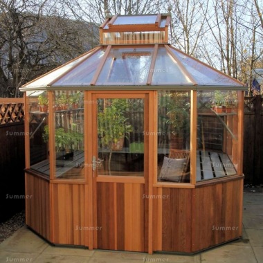 Alton Evolution Octagonal 9x9 - Hybrid Cedar Greenhouse