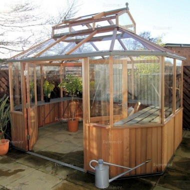 Alton Evolution Octagonal 12x9 - Hybrid Cedar Greenhouse